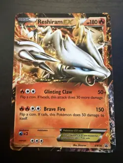Pokemon TCG Reshiram EX BW36 Black Star Promo Card Black White LP - Image 1