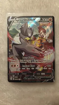 Pokemon Single Strike Urshifu V TG18/TG30 Brilliant Stars Holo Ultra Rare - Image 1