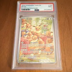 Pokemon Eevee Illustration Rare Holo Sv06 Twilight Masquerade 188/167 PSA 9 2024 - Image 1