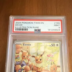 Pokemon Eevee Illustration Rare Holo Sv06 Twilight Masquerade 188/167 PSA 9 2024 - Image 2