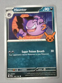 Pokemon TCG * SV Temporal Force * 103/162 Haunter Common STAMP TRICK TREAT - Image 1