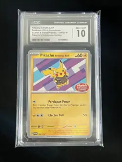 Pikachu in Batik Shirt 154/SV-P - Pokemon Indonesia's Journey Promo CGC 10 - Image 1