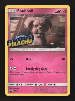 Snubbull - (Detective Pikachu Stamped) SM200 Holo Sun & Moon Promo Pokemon NM - Image 1