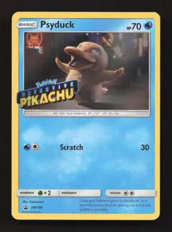 Psyduck - (Detective Pikachu Stamped) SM199 Holo Sun & Moon Promo Pokemon NM - Image 1