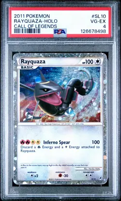 2011 POKEMON CALL OF LEGENDS RAYQUAZA #SL10 HOLO PSA 4 - Image 1