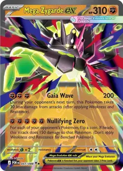 Mega Zygarde ex 047/088 Perfect Order Foil Double Rare Pokemon NM - Image 1
