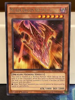 Meteor Dragon Red-Eyes Impact - INOV-EN028 - Rare - 1st Edition - LP - Image 1