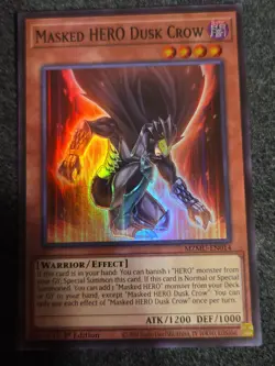 Yu-Gi-Oh Maze Of Muertos Masked HERO Dusk Crow Super Rare MZMU-EN014 NM!!! - Image 1