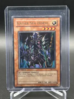 Yugioh TCG Kaiser Sea Horse SKE-015 Kaiba Evolution Ultra Rare 1st Edition LP - Image 1