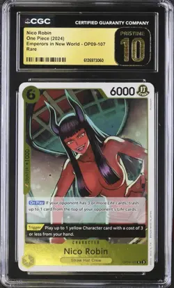 Nico Robin One Piece CCG 10 Pristine Rare Emperors in New World OP09-107 - Image 1