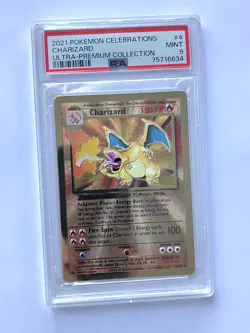 Pokemon Ultra-Premium Collection Gold Metal Charizard Promo Card #004/102, PSA 9 - Image 3