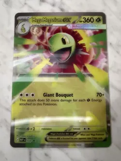 Pokemon TCG Mega Meganium EX Holo Card Lot Standard & Oversized 2 Cards - Image 4