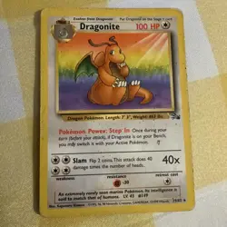 Pokemon TCG Dragonite 19/62 Fossil Rare 100 HP Regular Wizards Copyright (1999) - Image 1