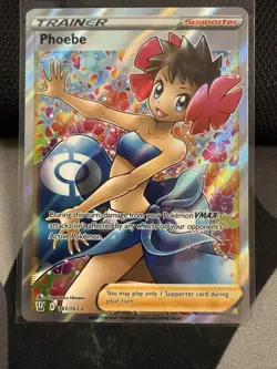 Pokemon TCG Phoebe Sword & Shield Battle Styles Trainer Card 161/163 Near Mint - Image 1