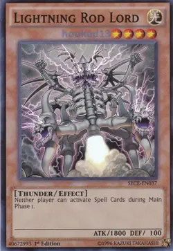 Lightning Rod Lord Super Rare Yu-Gi-Oh Card SECE-EN037 - Image 1