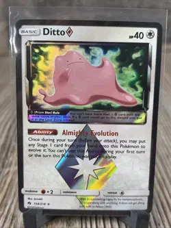 Pokemon Ditto Prism Star Lost Thunder 154/214 Trading Card NM - Image 1