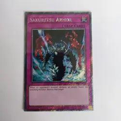 Yu-Gi-Oh RA03-EN130 Sakuretsu Armor Platinum Secret Rare Card 1st Edition NM - Image 1
