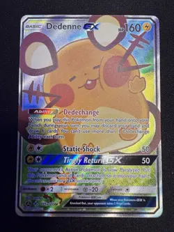 Pokemon TCG Dedenne GX Unbroken Bonds Holo Full Art Ultra Rare Card 195a/214 - Image 1