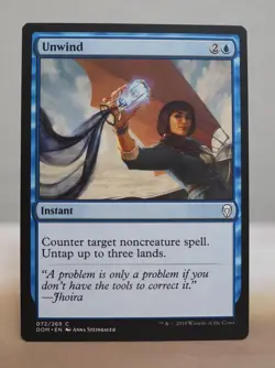 Magic: The Gathering Unwind Instant Blue Common Dominaria Card 072/269 - Image 1