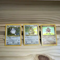 Pokemon TCG 1999 Holo Lot Wigglytuff Kangaskhan Hitmonchan 3 Cards English - Image 1