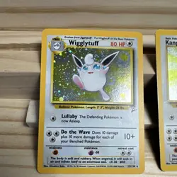 Pokemon TCG 1999 Holo Lot Wigglytuff Kangaskhan Hitmonchan 3 Cards English - Image 2