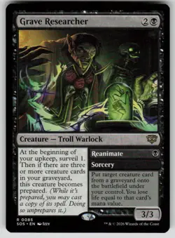 Grave Researcher Rare Secrets of Strixhaven 85 MTG Near Mint 2026 - Image 1