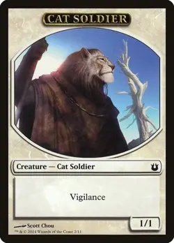 Cat Soldier - Born Of The Gods Tokens Excellent Magic MTG - Image 1
