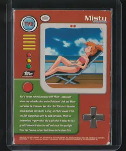 Misty #TV3 - Pokemon 1999 Topps - Foil Card, Excellent Condition - Image 2