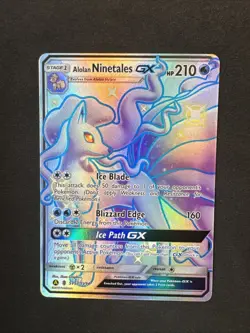 Alolan Ninetales GX SV53/SV94 Hidden Fates: Shiny Vault Holo Sun & Moon Pokemon - Image 1