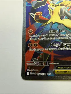 Pokemon TCG Holo Ultra Rare Full Art Mega Lucario EX 160/132 - Image 2