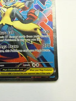 Pokemon TCG Holo Ultra Rare Full Art Mega Lucario EX 160/132 - Image 3