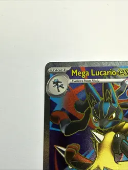 Pokemon TCG Holo Ultra Rare Full Art Mega Lucario EX 160/132 - Image 5