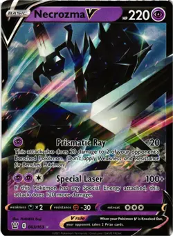 NECROZMA V 063/163 HOLO V RARE BATTLE STYLES POKEMON NM - Image 1
