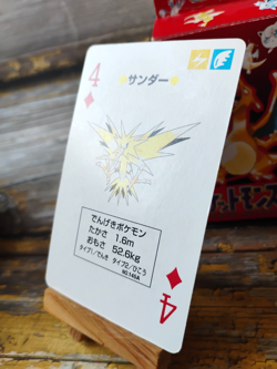 Zapdos - Pokemon Poker Playing Card - vtg 1996 Red/Charizard Deck - LP - Image 3