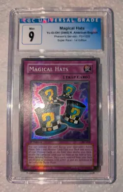 Magical Hats PSV-033 1st CGC 9 Super Rare YuGiOh - Image 1