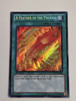 A Feather of the Phoenix LCYW-EN280 1st Edition Secret Rare Yugioh Card LP - Image 1
