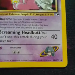 Pokemon Gym Heroes Sabrinas Slowbro 60/132 NM-MT 2000 WOTC - Image 2
