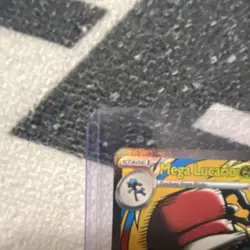 Pokemon Mega Lucario EX Holo Stage 1 Trading Card 340 HP Aura Jab Mega Brave - Image 4