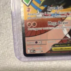 Pokemon Mega Lucario EX Holo Stage 1 Trading Card 340 HP Aura Jab Mega Brave - Image 5