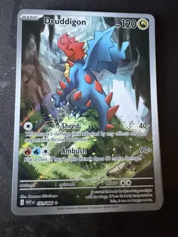 Druddigon Illustration Rare 151/086 SV White Flare Pack Fresh Card In Hand Mint - Image 1