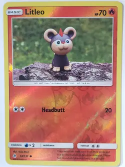 REVERSE HOLO Litleo 18/131 LP Yuka Morii Clay Forbidden Light Pokemon Card - Image 1