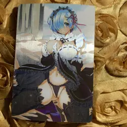 REM RE:ZERO GODDESS ACG Waifu Girl Foil Card Kneel - Image 1