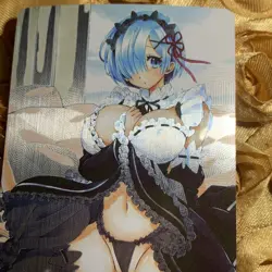 REM RE:ZERO GODDESS ACG Waifu Girl Foil Card Kneel - Image 2