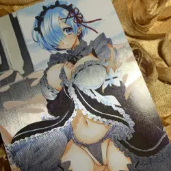 REM RE:ZERO GODDESS ACG Waifu Girl Foil Card Kneel - Image 5
