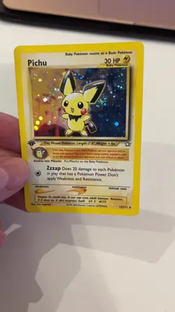 Pokemon TCG Trading Card Pichu 12/111 - 1st Edition - Neo Genesis Holo Rare - Image 2