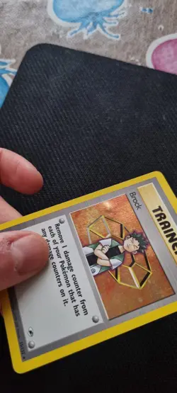 Pokemon Vintage Holo Brock 15/132 Gym Heroes WotC Holo Trainer With Pressure - Image 4