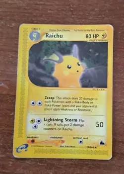 Raichu 27/144 Set Skyridge Pokemon Card Eng Rara E-Series Yuka Morii Vintage - Image 1