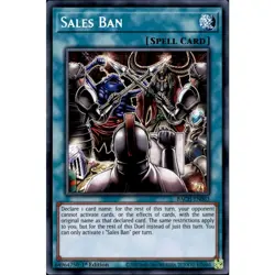 BACH-EN063 Sales Ban Secret Rare 1st Edition YuGiOh Card - Image 1