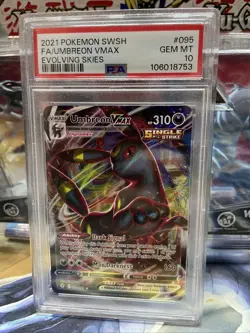 2021 Umbreon VMAX 095/203 Swsh07: Evolving Skies Full Art PSA 10 GEM MINT - Image 1