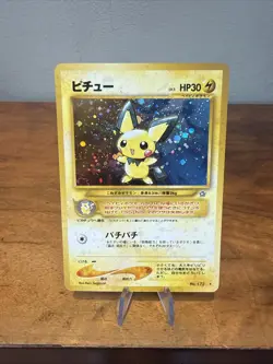 Pokemon Pichu TCG Neo Genesis 172 Holo Rare Card Japanese Edition NM - Image 1